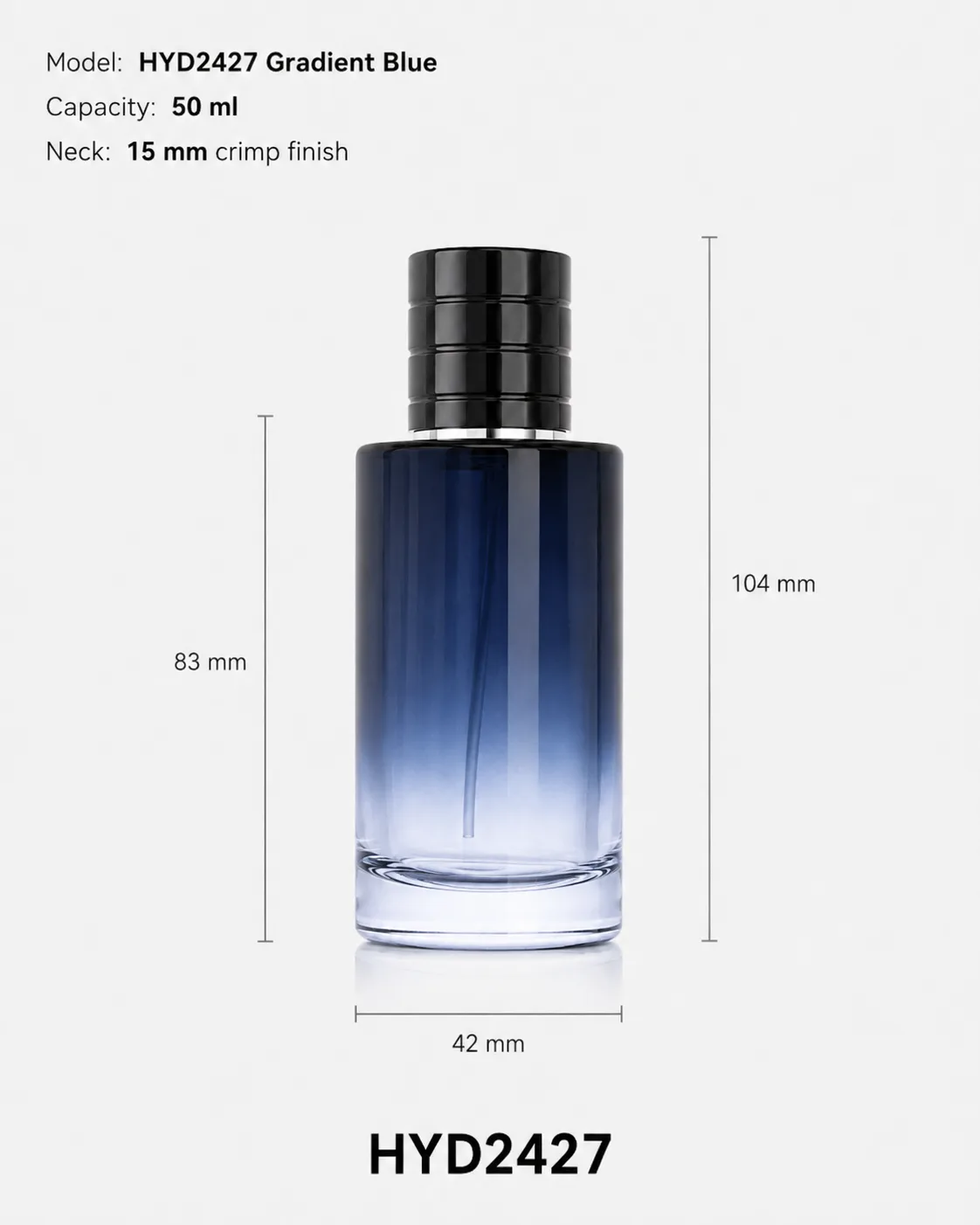 HYD2427 Gradient Blue perfume bottle